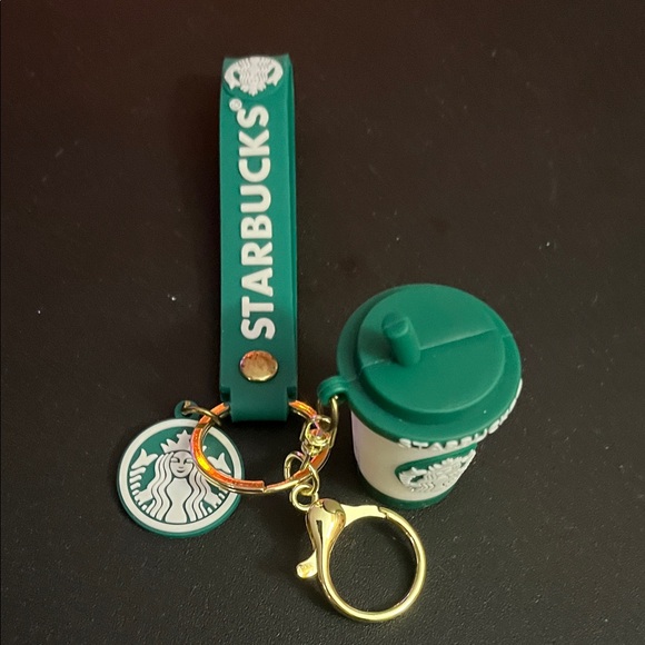 Starbucks Green and White Cup Keychain - Picture 2 of 4